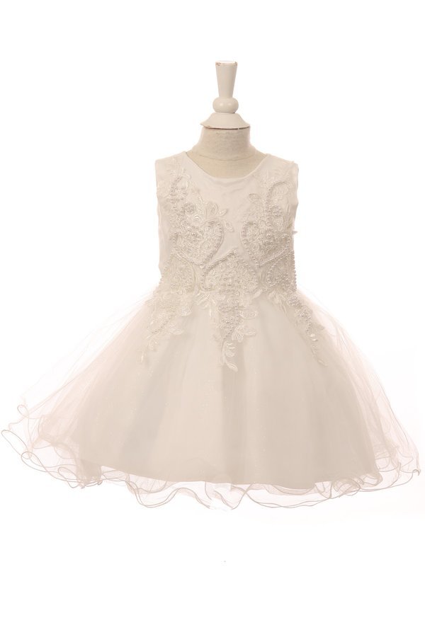 Lace Soft Tulle Baby Dress by Cinderella Couture USA AS9089B