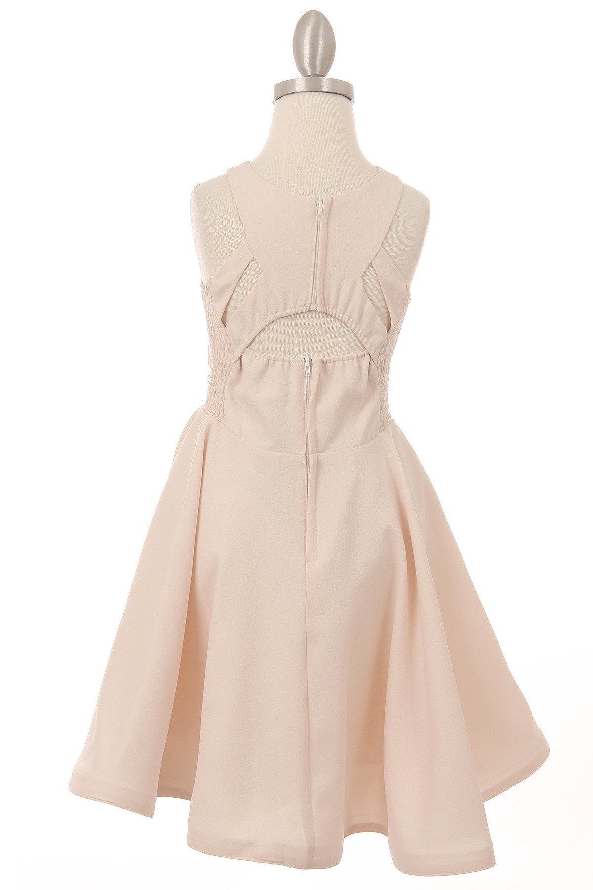 Stretch Fitted Satin Girl Party Dress by Cinderella Couture USA AS5071