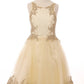 Crystal Organza Embroidered Pearl Tulle Girl Party Dress by Cinderella Couture USA AS8503