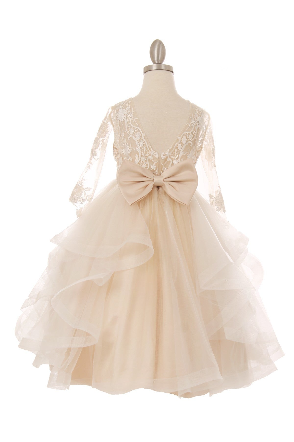 Satin Soft Tulle Flower Girl Dress by Cinderella Couture USA AS5075