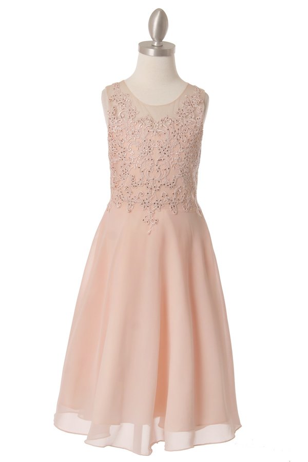 Rhinestones Chiffon Party Dress by Cinderella Couture USA 5089