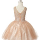 Sequins Tulle Girl Party Dress by Cinderella Couture USA 5088
