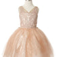 Sequins Tulle Girl Party Dress by Cinderella Couture USA 5088