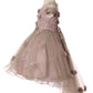 Off the Shoulder Floral Sequin Pearl Beads Girl Tulle Party Dress by Cinderella Couture USA 9119