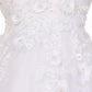 FLoral Stone Cap Sleeve Satin Tulle Flower Girl Dress by Cinderella Couture USA AS2013