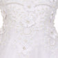 Puff Sleeve Floral Pearl Bead Lace Tulle Flower Girl Dress by Cinderella Couture USA AS2012
