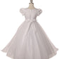 Floral Lace Cap Sleeves Tulle Flower Girl Dress by Cinderella Couture USA AS2011