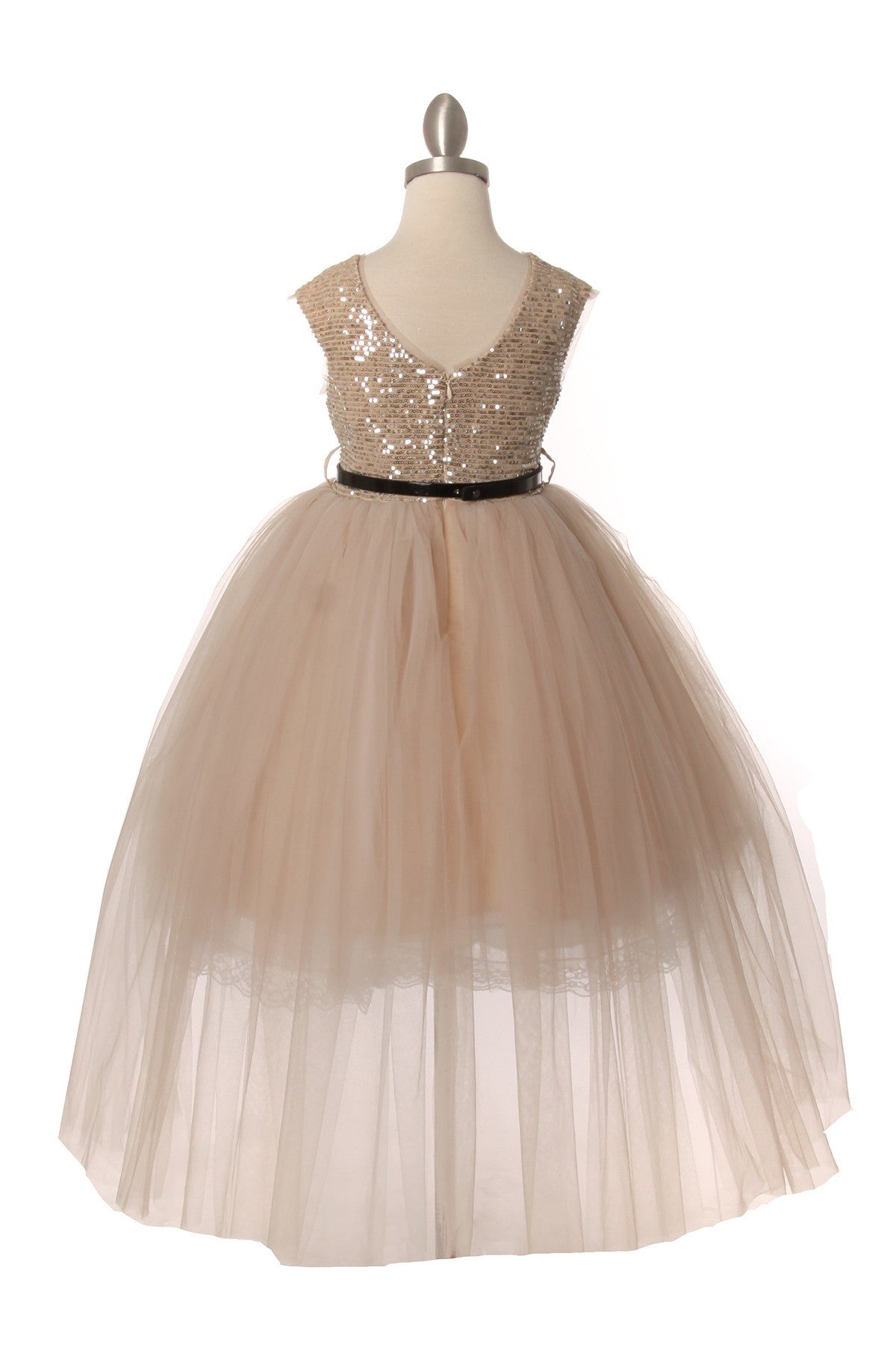 Sequin Tulle Girl Party Dress by Cinderella Couture USA AS5098