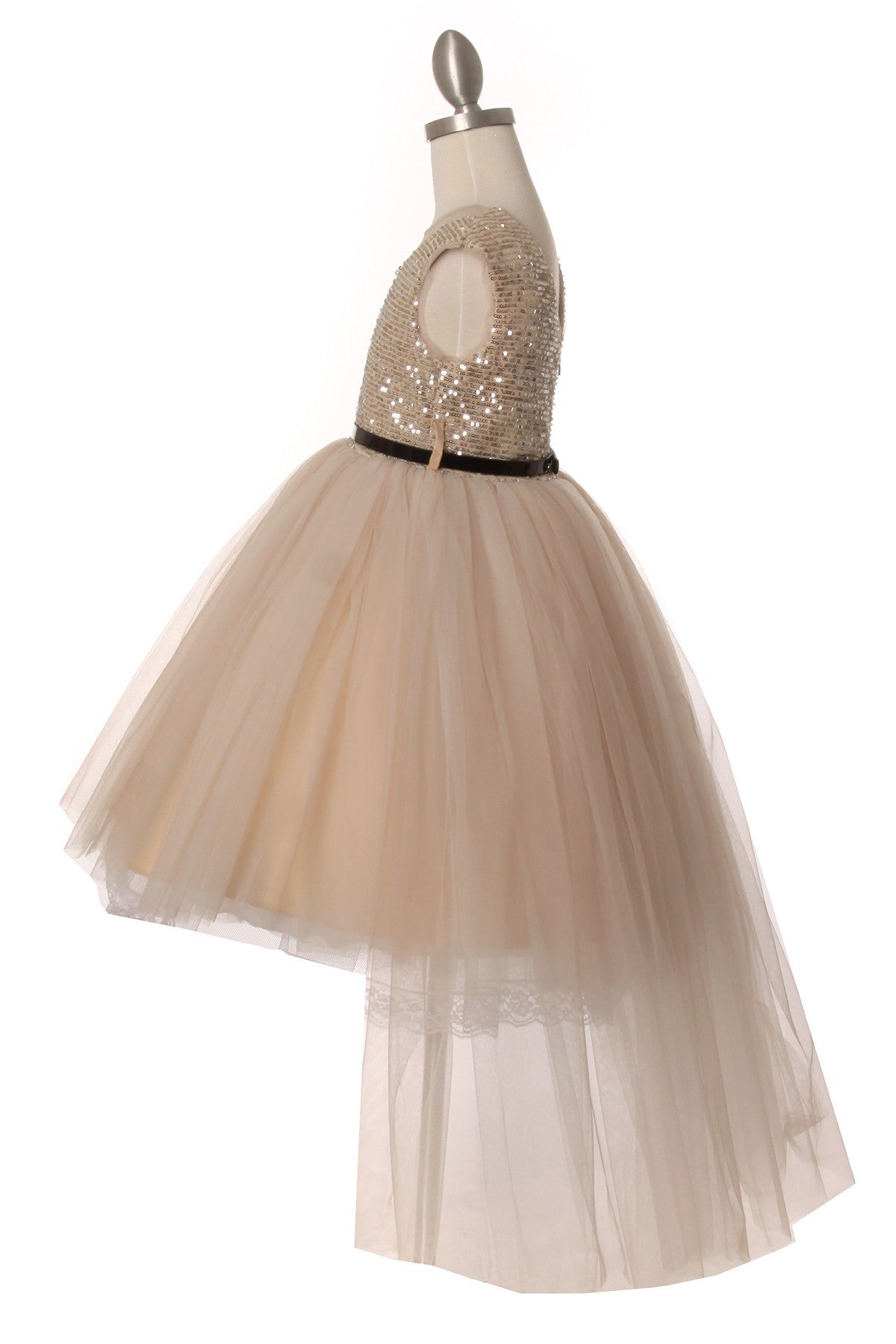 Sequin Tulle Girl Party Dress by Cinderella Couture USA AS5098