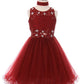 Rhinestone Lace Tulle Girl Party Dress by Cinderella Couture USA AS5010