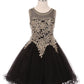 Gold Lace Rhinestone Tulle Girl Party Dress by Cinderella Couture USA AS5017
