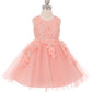 Floral Tulle Girl Party Dress by Cinderella Couture USA AS9040