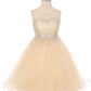 Beaded Rhinestones Tulle Girl Party Dress by Cinderella Couture USA AS5029