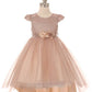 Cap sleeve Glitter Top, High Low Tulle Girl Party Dress by Cinderella Couture USA AS5072