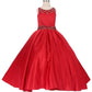 Beaded Bodice and Waist & Pleated Skirt Satin Girl Mini Quince by Cinderella Couture USA AS5047