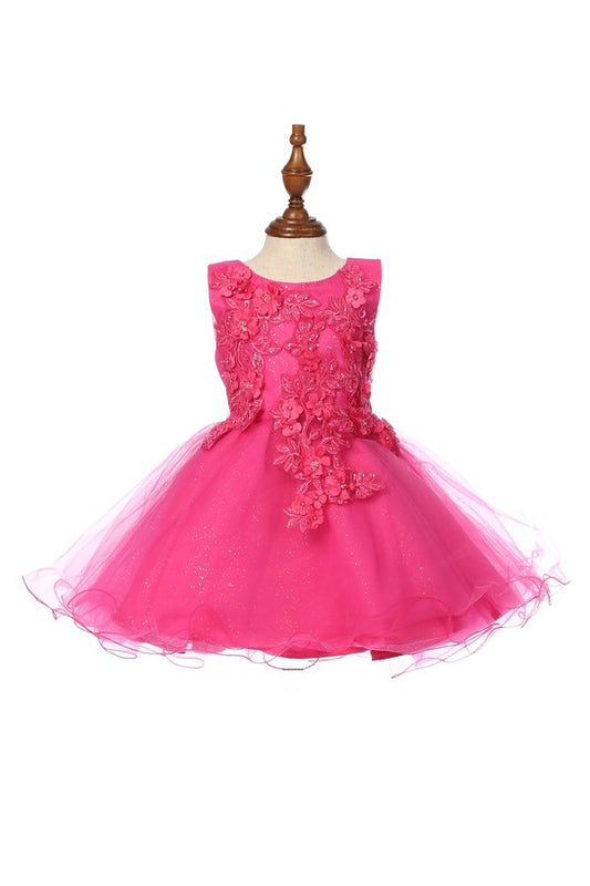 Floral Lace Tulle Girl Baby Dress by Cinderella Couture USA 9125B