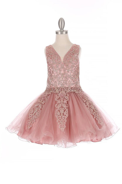 Sequin Tulle Girl Party Dress by Cinderella Couture USA AS5110