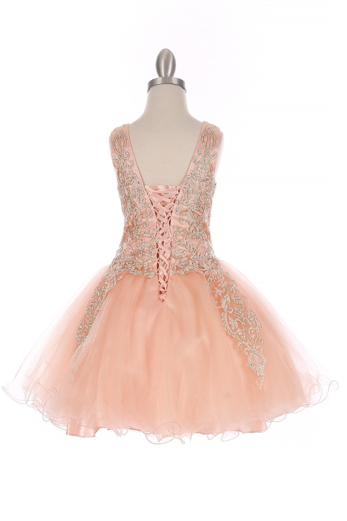 Sequin Tulle Girl Party Dress by Cinderella Couture USA AS5110