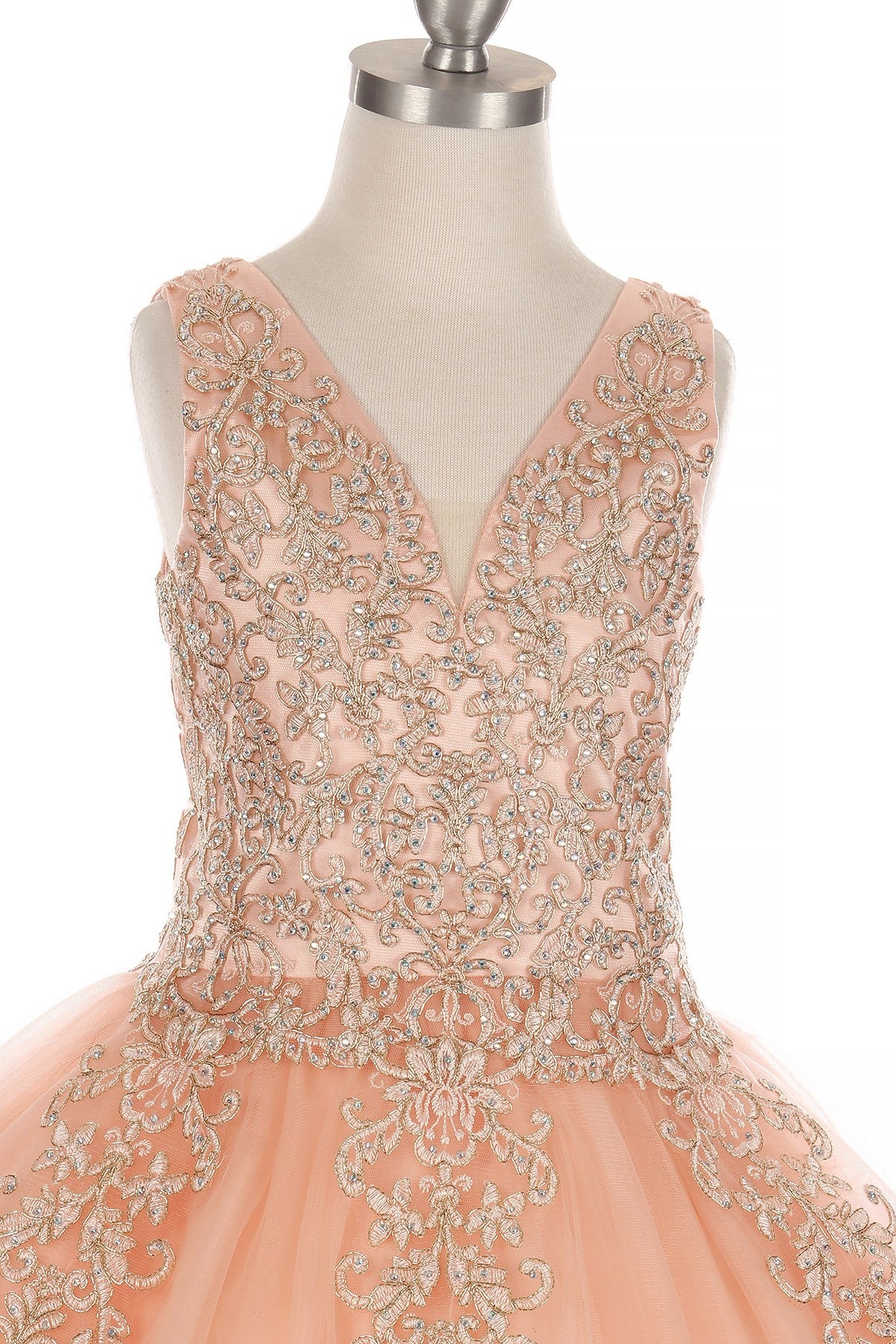 Sequin Tulle Girl Party Dress by Cinderella Couture USA AS5110