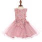 Floral Lace Tulle Girl Baby Dress by Cinderella Couture USA 9125B