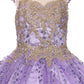 Cinderella Couture USA AS8024 Shiny Satin Tulle Mini Quince