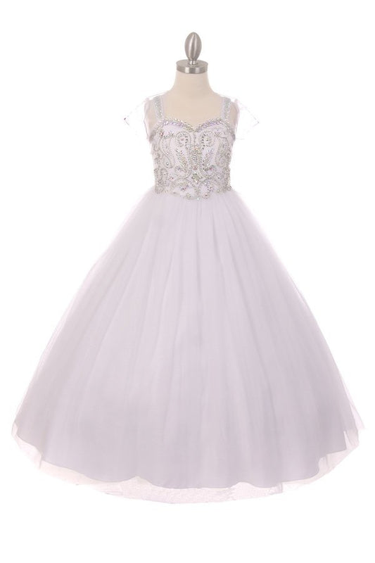 Beading Rhinestones Tulle  Girl Mini Quince by Cinderella Couture USA AS5038