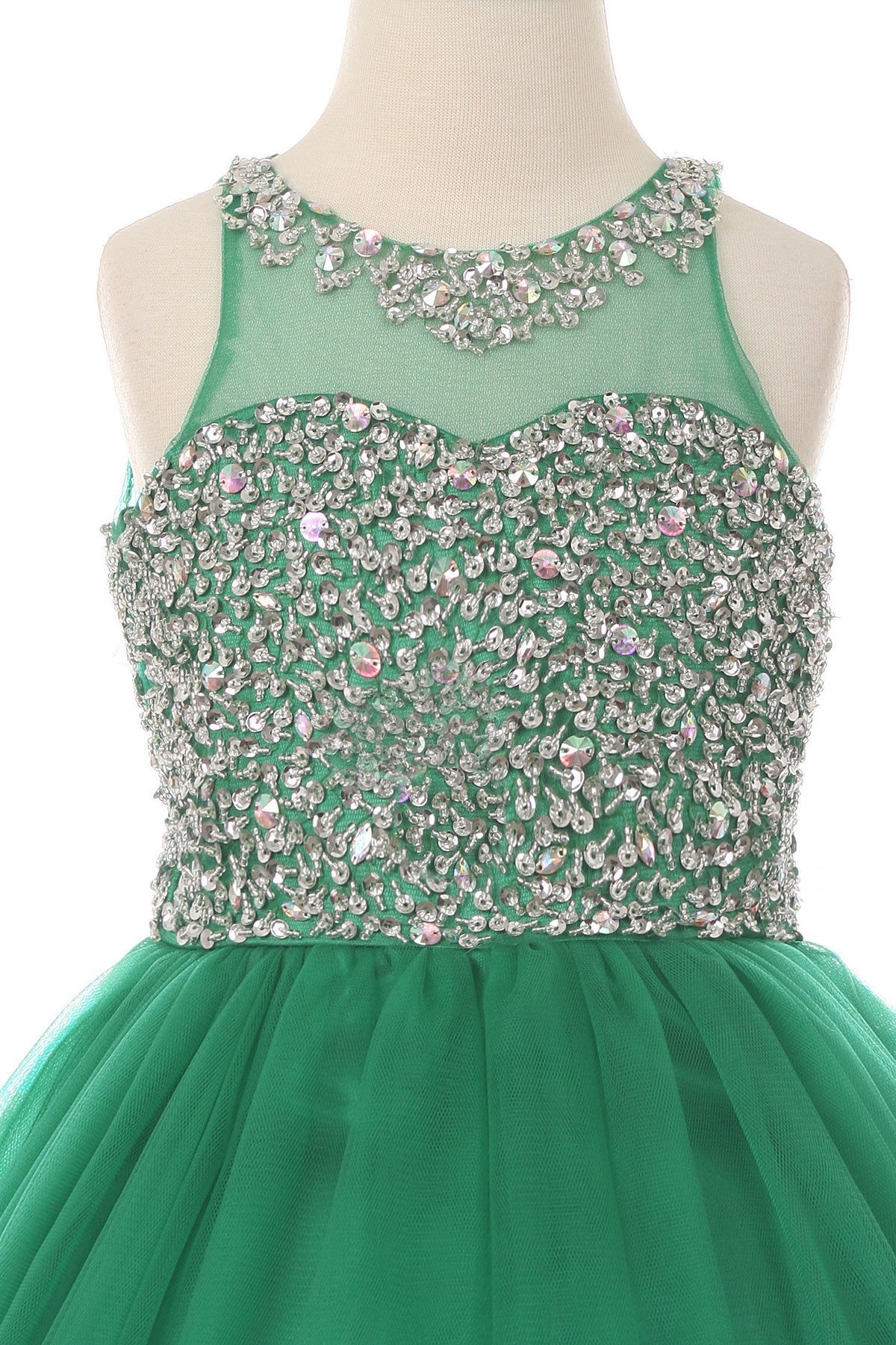Stone Tulle Girl Party Dress by Cinderella Couture USA 8501