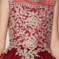 Floral Lace Rhinestone Tulle Girl Mini Quince by Cinderella Couture USA AS5041