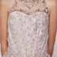 Halter Perl Beaded Mesh Satin Girl Party Dress by Cinderella Couture USA 8500