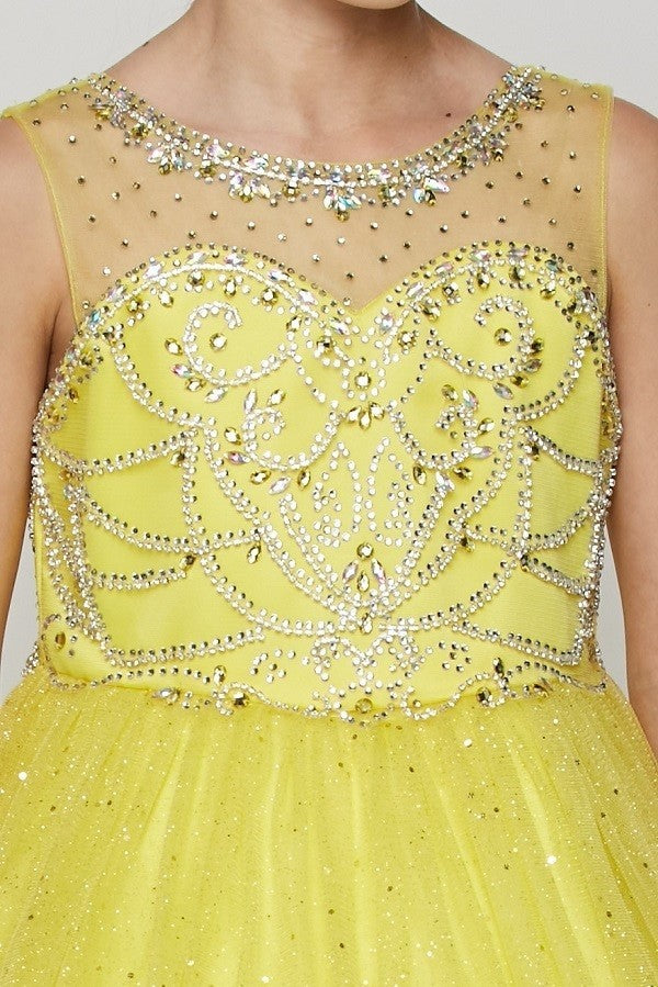 Cinderella Couture USA AS5042 Satin Glitter Tulle Mini Quince