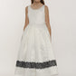 Satin Flower Lace Trim Girl Dress - Cinderella Couture USA AS1069