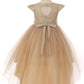Cap sleeve Glitter Top, High Low Tulle Girl Party Dress by Cinderella Couture USA AS5072