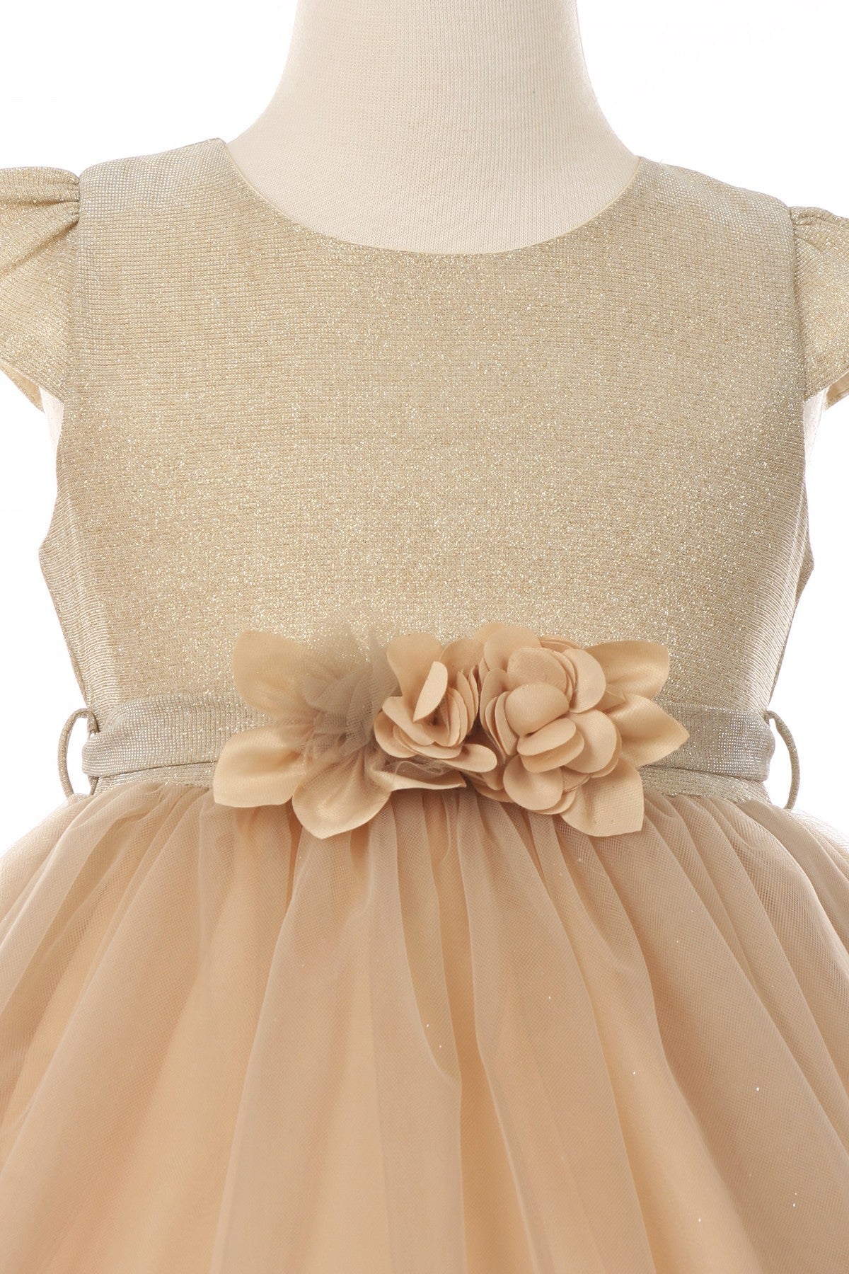 Cap sleeve Glitter Top, High Low Tulle Girl Party Dress by Cinderella Couture USA AS5072