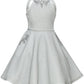Metallic Rhinestone Halter Party Dress by Cinderella Couture USA 5085