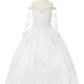 Long Sleeve Tulle Satin Girl Mini Quince by Cinderella Couture USA AS8002