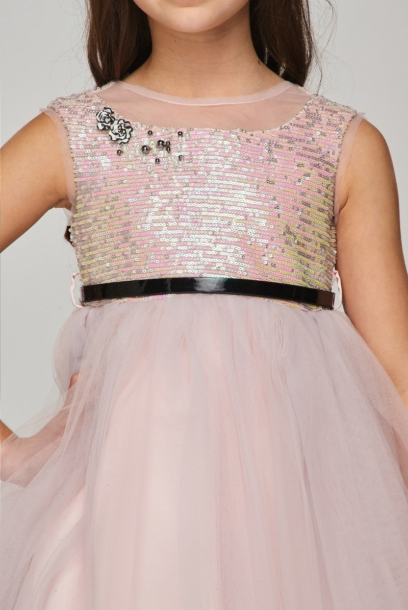 Sequin Tulle Girl Party Dress by Cinderella Couture USA AS5098