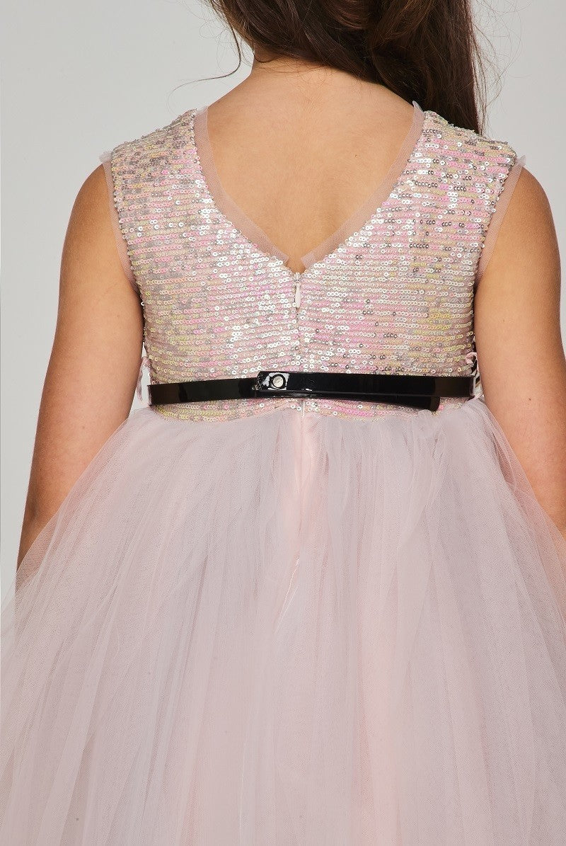 Sequin Tulle Girl Party Dress by Cinderella Couture USA AS5098
