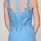 Rhinestones Chiffon Party Dress by Cinderella Couture USA 5089