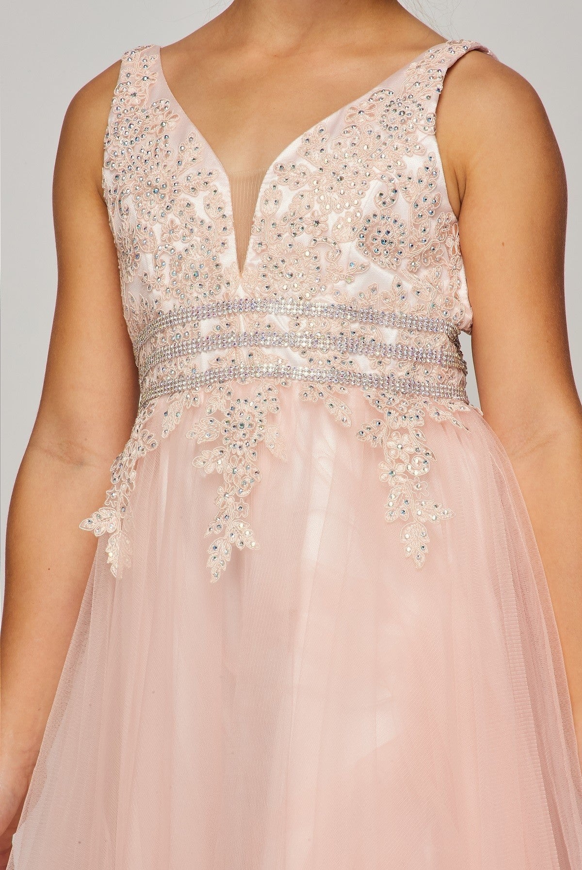 Stone Tulle Party Dress by Cinderella Couture USA 5082