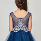 Silver Lace Tulle Party Dress by Cinderella Couture USA 5105