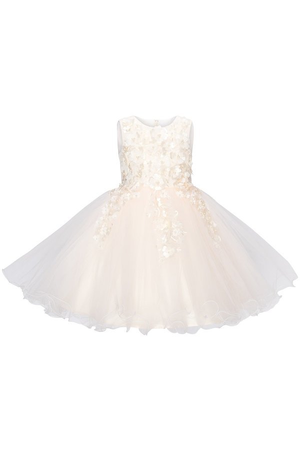 Floral Bodice Lace Girl Dress by Cinderella Couture USA AS9122