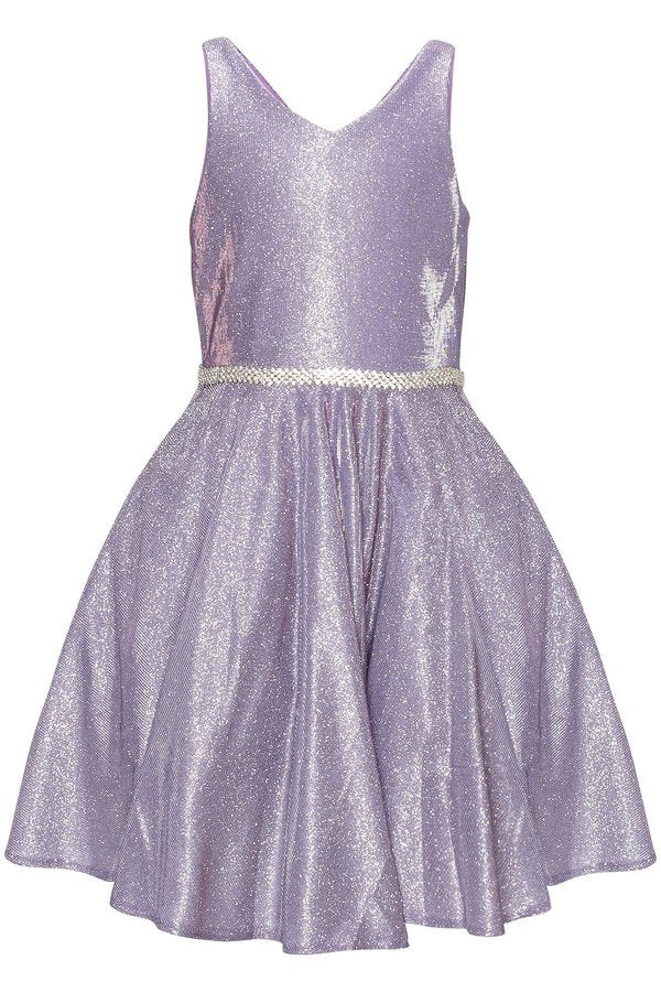 Shiny Metallic Girl Party Dress by Cinderella Couture USA AS8013