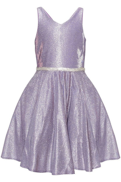 Shiny Metallic Girl Party Dress by Cinderella Couture USA AS8013