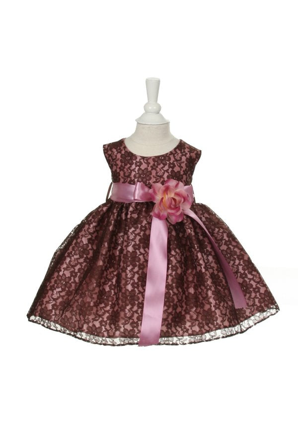 Lace Raschel Baby Dress by Cinderella Couture USA AS1132B