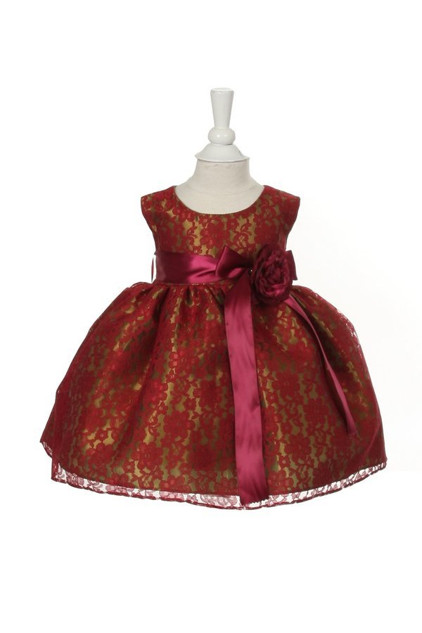 Lace Raschel Baby Dress by Cinderella Couture USA AS1132B