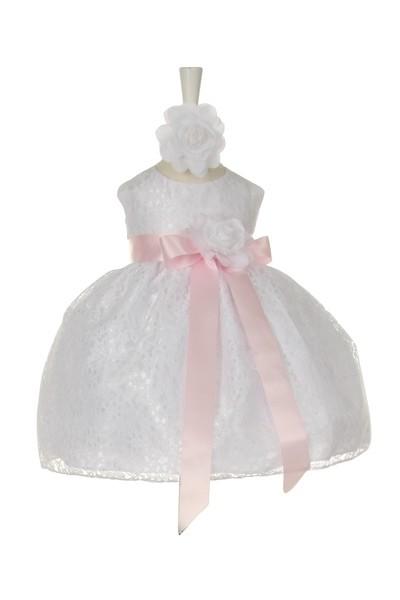 Lace Raschel Baby Dress by Cinderella Couture USA AS1132B