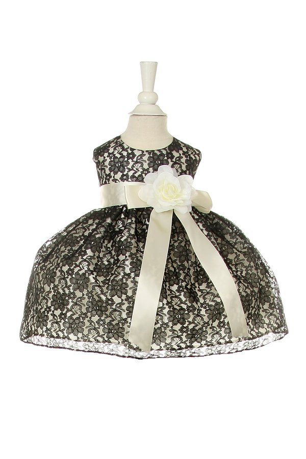 Lace Raschel Baby Dress by Cinderella Couture USA AS1132B
