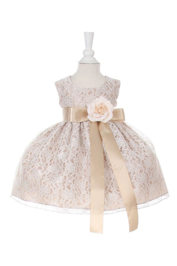 Lace Raschel Baby Dress by Cinderella Couture USA AS1132B