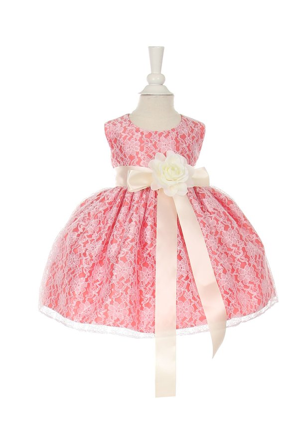 Lace Raschel Baby Dress by Cinderella Couture USA AS1132B