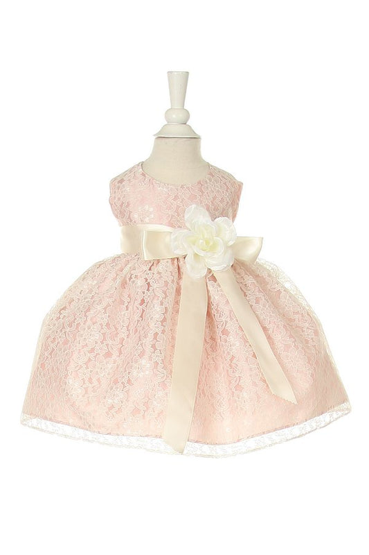 Lace Raschel Baby Dress by Cinderella Couture USA AS1132B